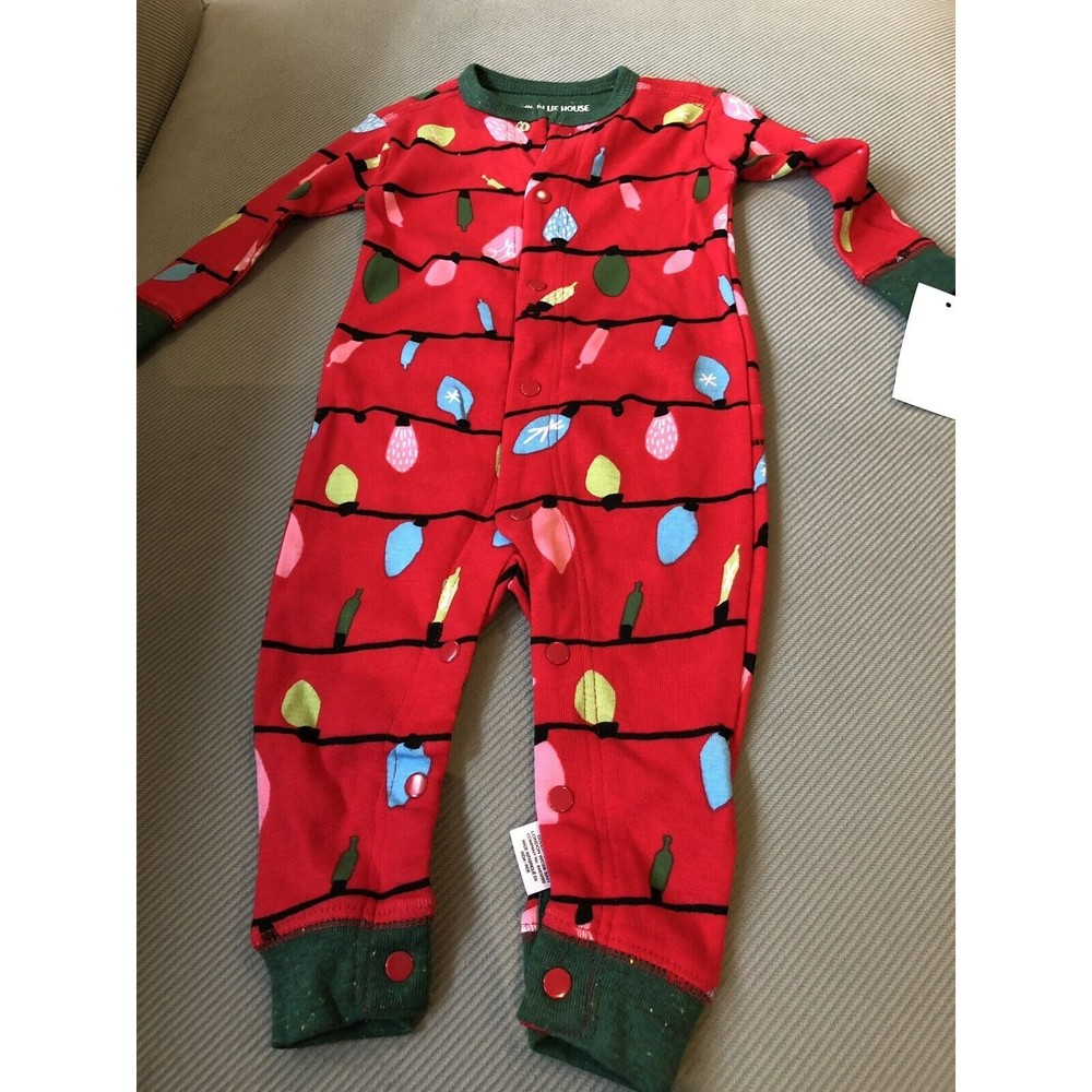 NWT Little Blue House Holiday/ Christmas Infant Union Suit Size 3-6 Months Red